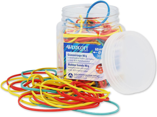 Westcott rubber bands 80g - rubber,