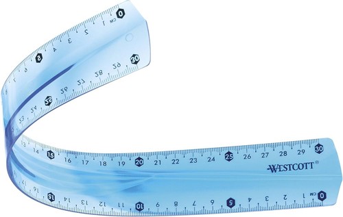 Westcott 30cm flexible - westcott, ruler